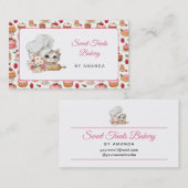 Chef Kitten Bakery Pink Visitekaartje (Voorkant / Achterkant)