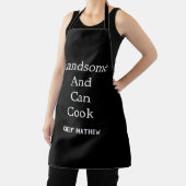 Chef knap en kan eenvoudig modern koken schort (Insitu)