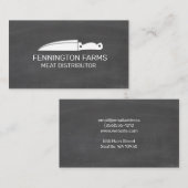 Chef Knife | Achtergrond karton Visitekaartje (Voorkant / Achterkant)