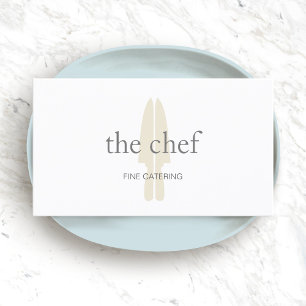 Chef Knife Logo Culinaire Catering Visitekaartje