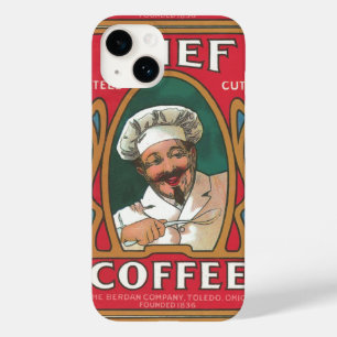 Chef koffie  art nouveau elegant rood Case-Mate iPhone 14 hoesje