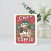 Chef-koffie -  hoofdkeuken feestdagenkaart (Staand voorkant)