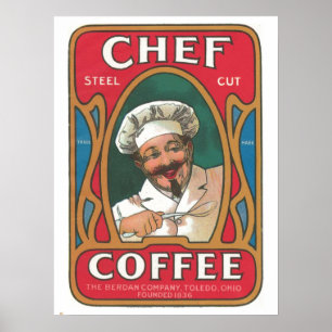 Chef-koffie -  hoofdkeuken poster