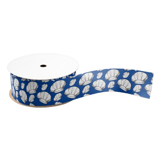 Chef-kok Baker en Cook Witte Petten Patroon Grosgrain Lint (Spoel)