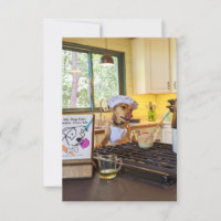 Chef-kok boek Grappige Hond Fotokaart