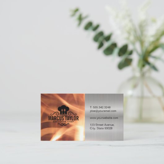 chef-kok | Brand Visitekaartje (Staand voorkant)