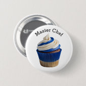 chef-kok Cupcake Ronde Button 5,7 Cm (Voorkant /achterkant)