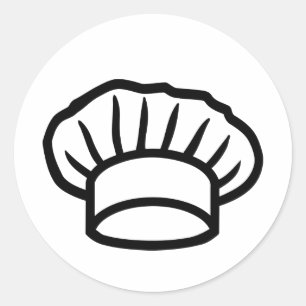 Chef-kok koken pet ronde sticker
