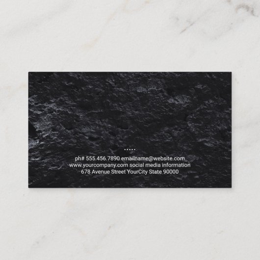 chef-kok | Lei Grijs | keukenwaren Visitekaartje (Achterkant)