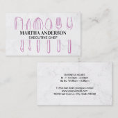 chef-kok | Marmer | Keukengerei Visitekaartje (Voorkant / Achterkant)