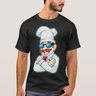 Chef-kok met chef-koks pet grappige zonnebril t-shirt