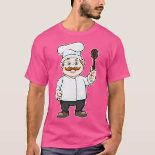 Chef-kok met Chefs pet soeplepel T-shirt