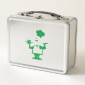 Chef-kok met een kom soep (Voorkant)