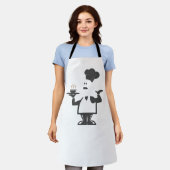 Chef-kok met een kom soep schort (Gedragen)