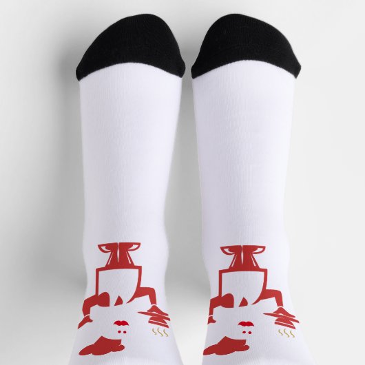 Chef-kok met een kom soep sokken (Top)