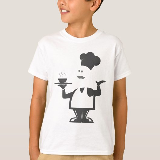 Chef-kok met een kom soep t-shirt (Voorkant)