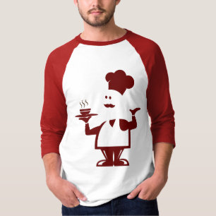 Chef-kok met een kom soep t-shirt