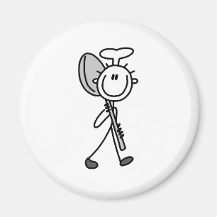 Chef-kok met lepel magneet