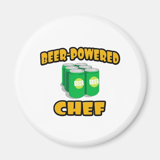 Chef-kok op bier magneet (Voorkant)