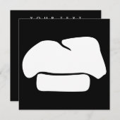 chef-kok pet silhouetten kaart (Voorkant / Achterkant)