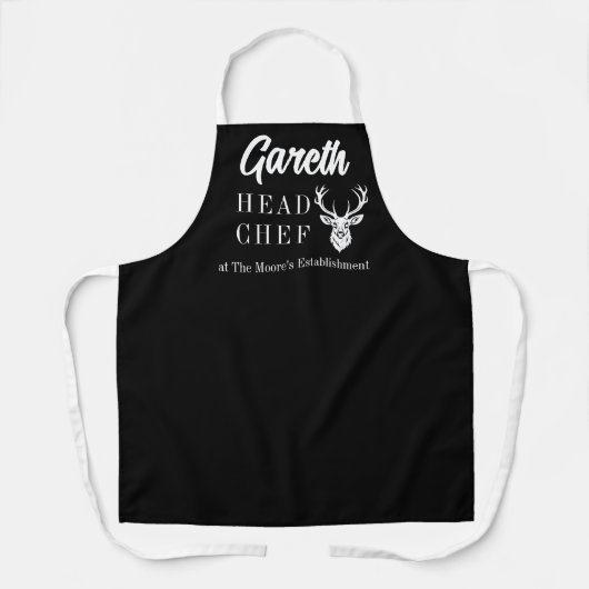 Chef-kok Schort met hert (Voorkant)