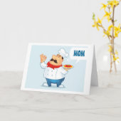 CHEF-KOK SERVEERT "VERJAARDAGSWENSEN" voor ***M0M* Kaart (Gele Bloem)