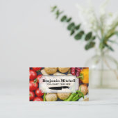 chef-kok | Verse producten Visitekaartje (Staand voorkant)