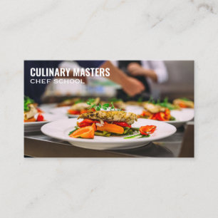 Chef-koks die voedselcreaties maken visitekaartje