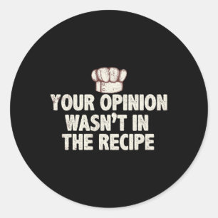 Chef Kook Bbq Grappig T-shirt Cool Koken Liefde Pe Ronde Sticker