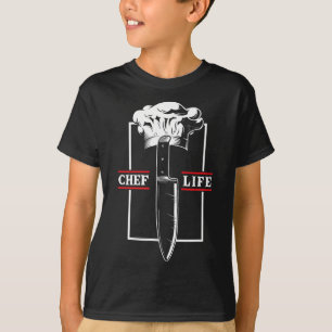 Chef Kook Leven Mes Restaurant Koken Eten Culinair T-shirt