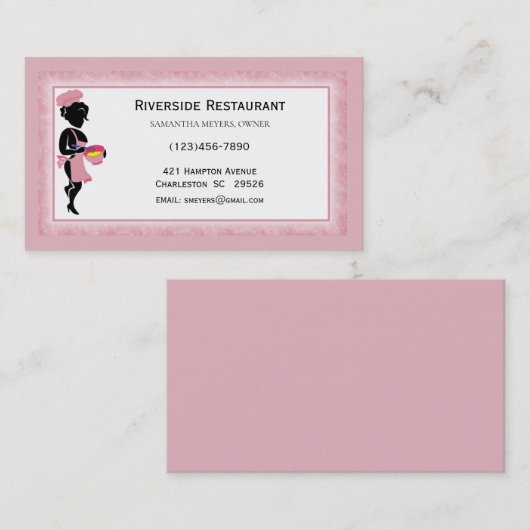 Chef Lady Carte de visite (Devant / Derrière)