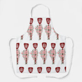 Chef-lepel bloemen schort (Voorkant)