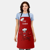 Chef Lobster All-Over Print Schort aanpassen (Gedragen)