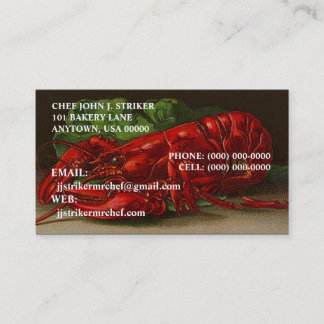 CHEF LOBSTER OVERNIGHT SHIPPING VISITEKAARTJES