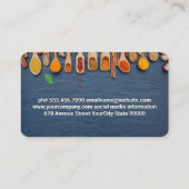 Chef-Logo | Kruiden Kruiden Ingrediënten Visitekaartje (Achterkant)