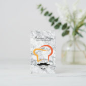 Chef Logo | Marmer | Culinair Visitekaartje (Staand voorkant)