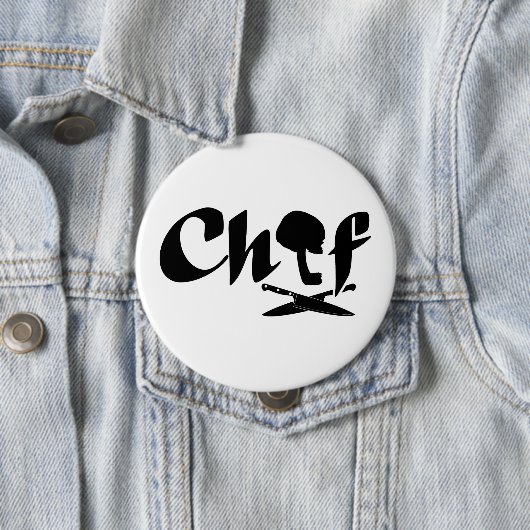 Chef Logo Ronde Button 4,0 Cm (In situ)