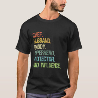 Chef Man Daddy Superhero Protector DAD T-shirt