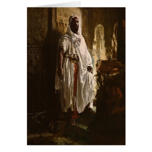 Chef maure Art africain Peinture Portrait (Devant)