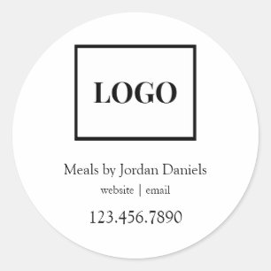 Chef Meal Food Business Voeg Logo toe Ronde Sticker