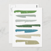 Chef-messen Briefkaart (Voorkant / Achterkant)