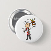Chef met BIrthday Cake Button (Voorkant /achterkant)
