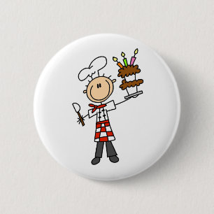 Chef met BIrthday Cake Button