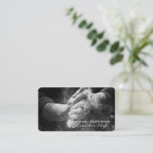 Chef met bloem | restaurant visitekaartje (Staand voorkant)