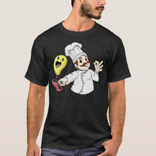 Chef met Chef pet Fried Egg en Pan T-shirt
