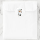 Chef met Chef's pet en soep lepel Ronde Sticker (Tas)