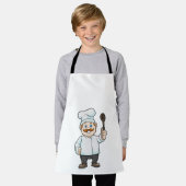 Chef met Chef's pet en soep lepel Schort (Gedragen)