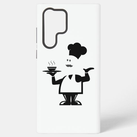Chef met een kom soep Galaxy S22 Ultra Samsung Galaxy Hoesje (Achterkant)