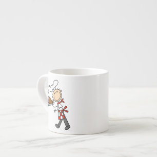 Chef Met Gebakken Ham Espresso Kop