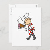Chef met geblekte hemdjes en cadeautjes briefkaart (Voorkant / Achterkant)